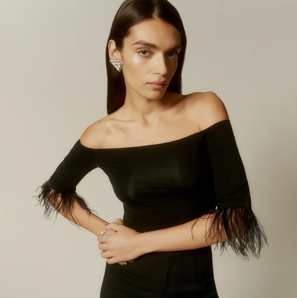 Reformation Evita Top in Black size M NWT - Picture 1 of 9